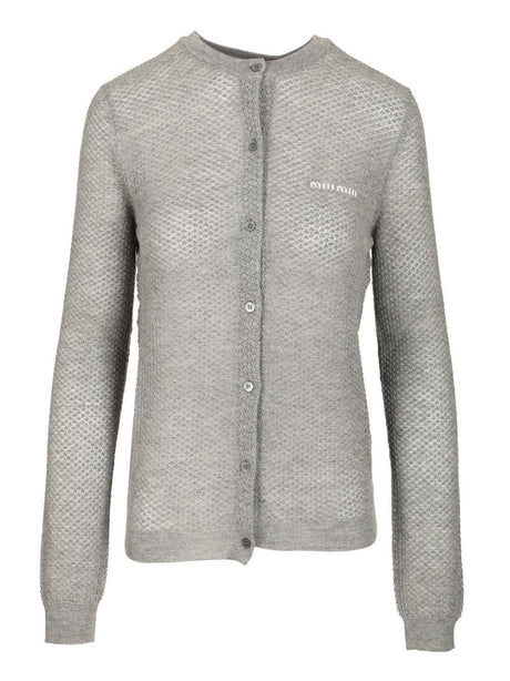 Miu Miu Cashmere Cardigan - Grey