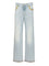 Valentino Garavani Denim Trousers With Embroidered Flower Trim - Blue
