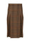 Saint Laurent Prince Of Wales Midi Skirt - Brown
