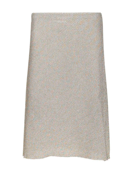 Miu Miu Lamé Skirt - White