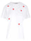 Comme Des Garcons Play T-Shirt With Mini Red Hearts - White