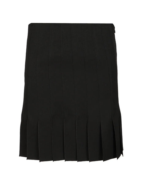 Marni Pleated Wool Miniskirt - Black