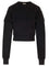 Saint Laurent Short Sweatshirt In Brushed Cotton - Black
