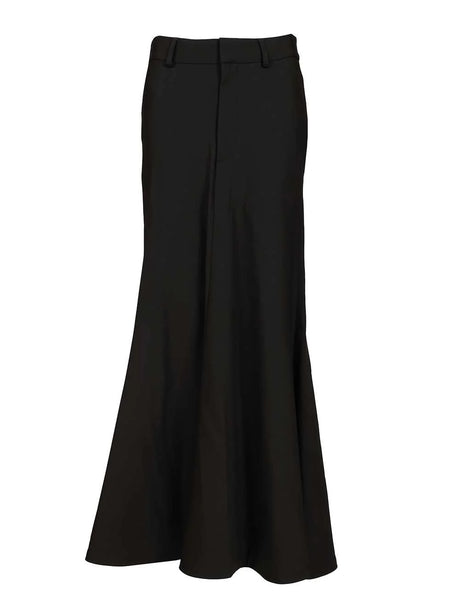 Balenciaga Godet Long Skirt - Black