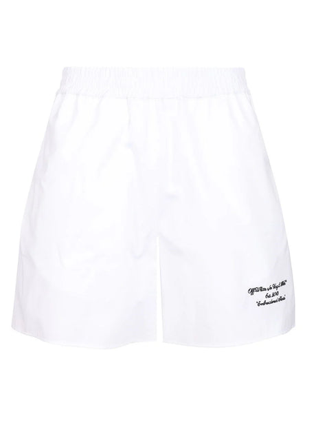 Off-White Poplin Shorts