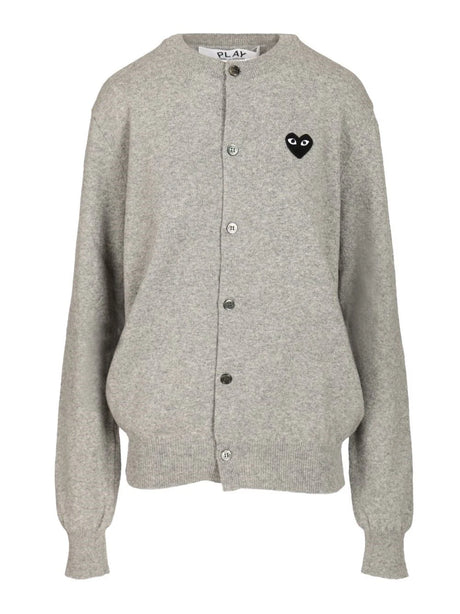 Comme Des Garcons Play Wool Cardigan - Grey
