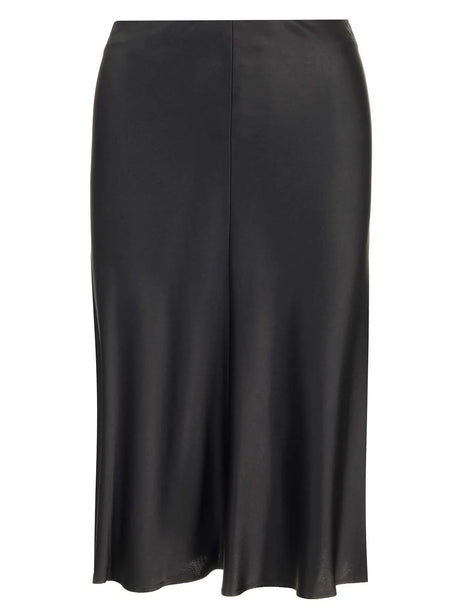 Stella Mccartney Satin Midi Skirt - Black