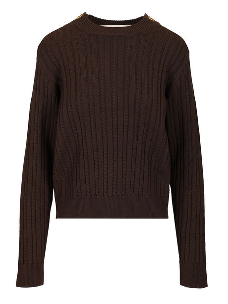Golden Goose Cable Knit Sweater - Brown