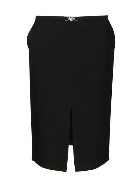 Versace Double Wool CrêPe Midi Skirt - Black