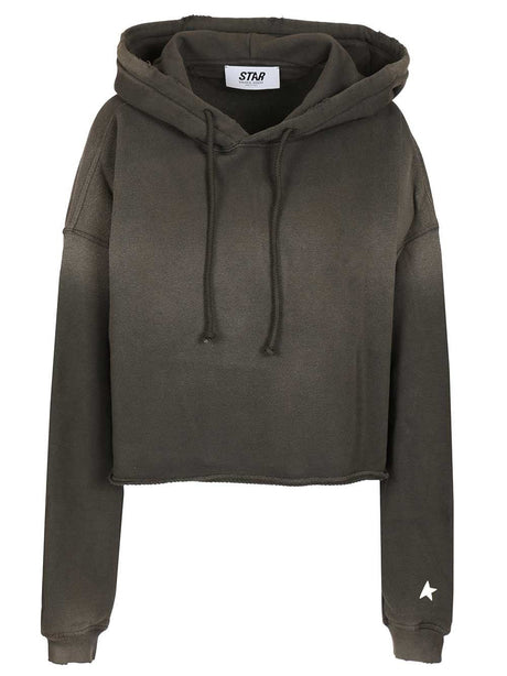 Golden Goose Cropped Over Sweatshirt - Black