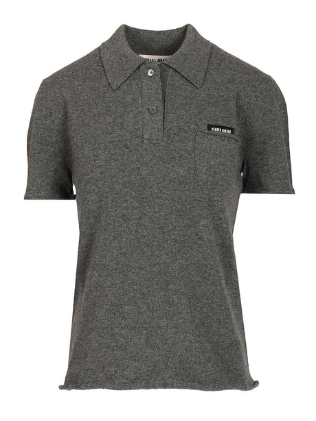 Miu Miu Cashmere Polo - Grey