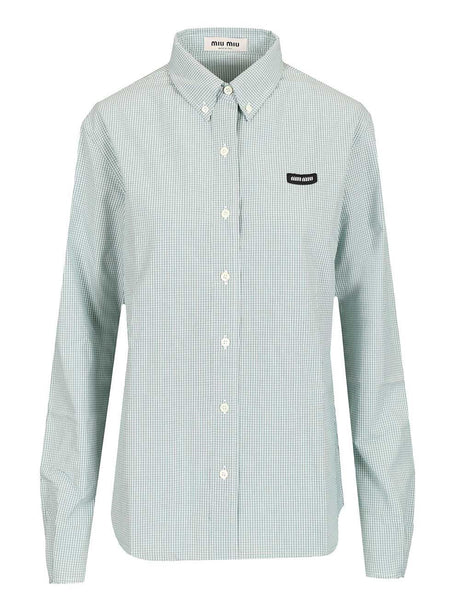 Miu Miu Poplin Shirt - Green