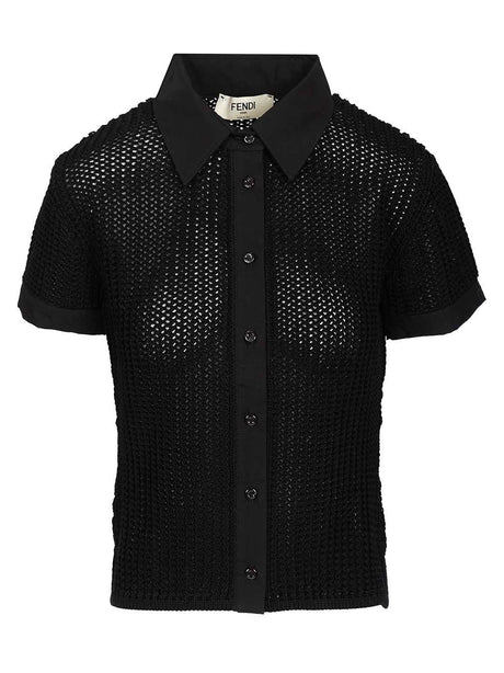Fendi Mesh Shirt - Black