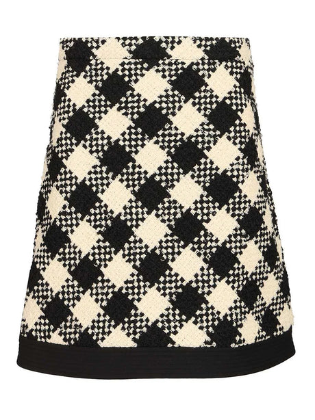 Valentino Garavani Damier Tweed Skirt - Multi