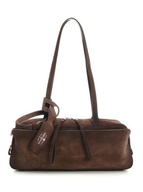 Balenciaga Carrie Small Bowling Bag - Brown