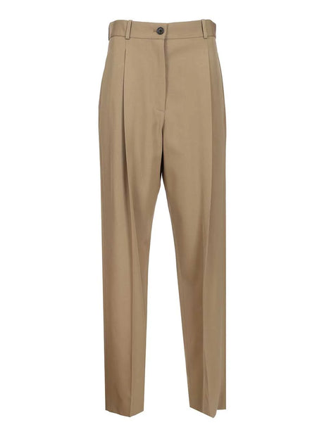 The Row Gianni Wool Trousers - Beige