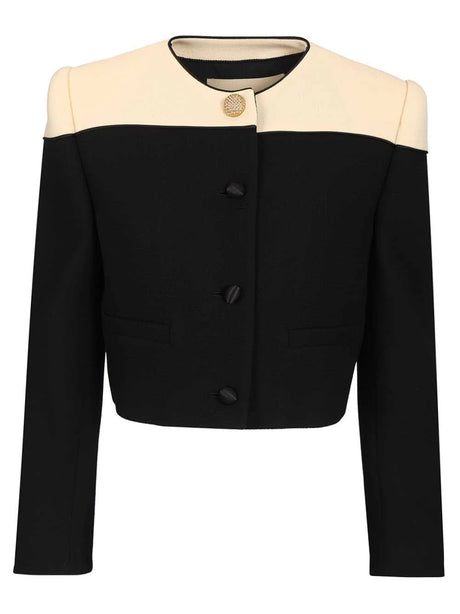 Valentino Garavani Two-Tone Wool Jacket - Black