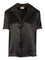 Saint Laurent Silk Satin Shirt With Lace Trim - Black