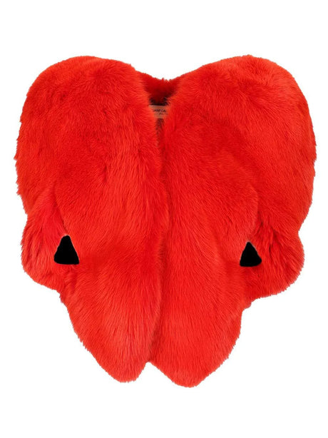 Saint Laurent Heart-Shaped Cape - Red