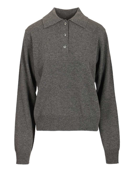 Maison Margiela Wool Polo Shirt - Grey