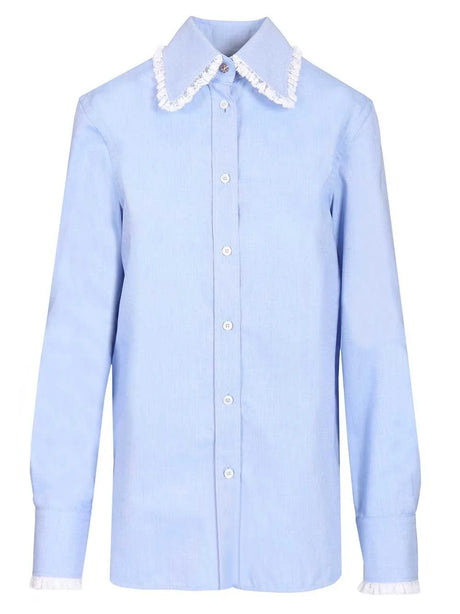 Valentino Garavani Oxford Cotton Shirt - Sky Blue