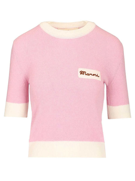 Marni Wool Blend Crop Top - Rose