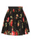 Dolce & Gabbana Short Skirt With Rose Bouquet Print - Black