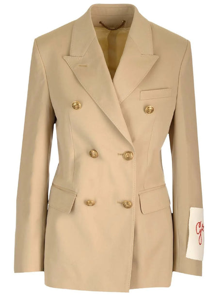 Golden Goose Double-Breasted Wool Blazer - Beige