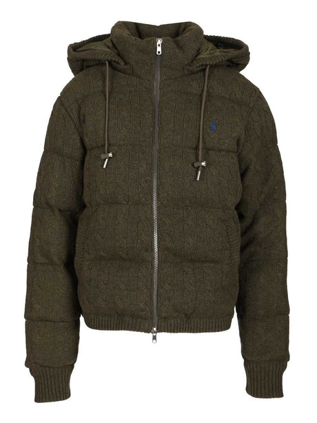 Polo Ralph Lauren Cashmere And Wool Down Jacket - Green