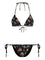 Dolce & Gabbana Triangle Bikini With Little Flowers Print - Black