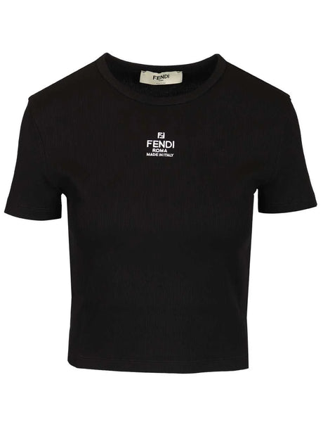 Fendi Cropped Top - Black