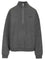 Miu Miu Cashmere And Jersey Zip-Up Sweater - Grey