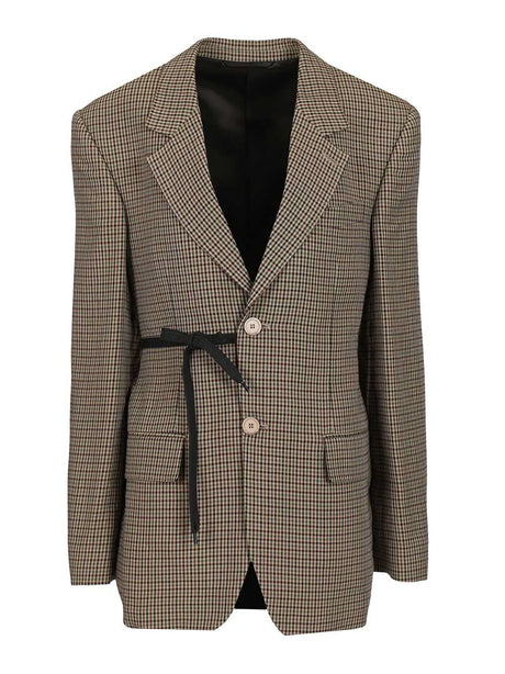 Balenciaga Tailored Wrap Jacket - Brown