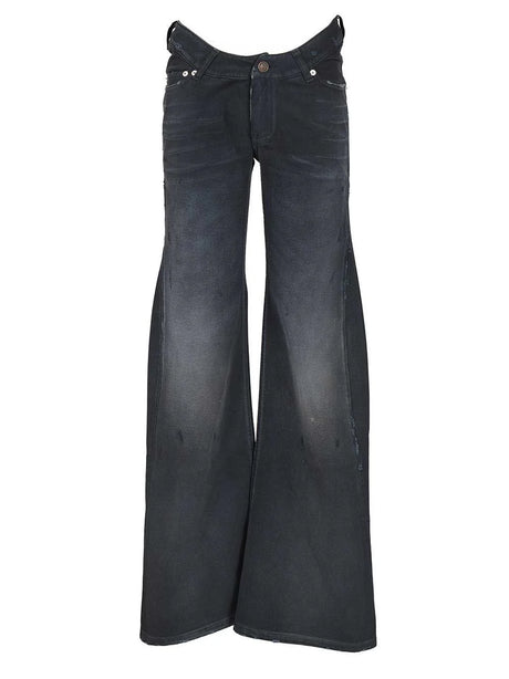 Balenciaga Curved Waist Jeans - Blue