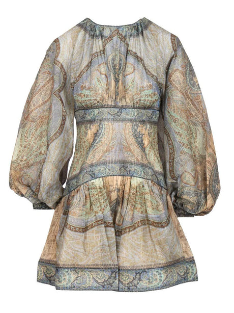 Zimmermann Wanderlust Mini Dress - Grey
