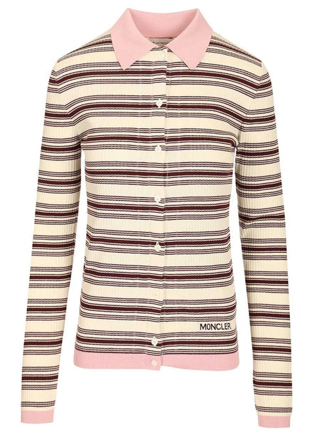 Moncler Polo Shirt In Cotton CrêPe - Multi