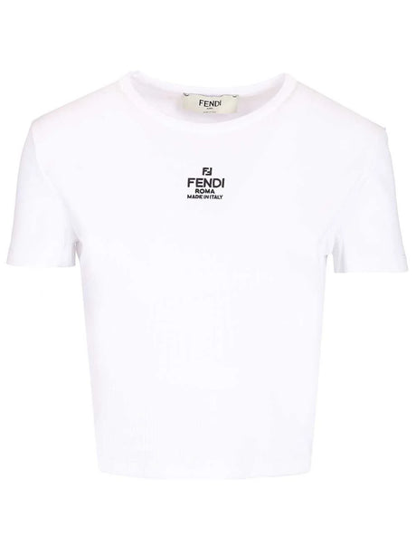 Fendi Cropped Top - White