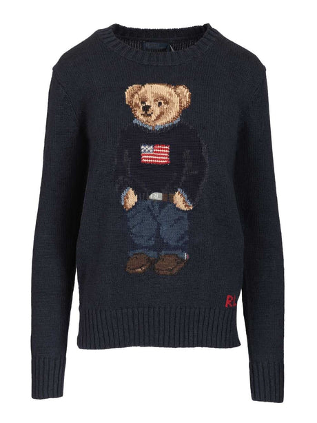 Polo Ralph Lauren Polo Bear Cotton And Linen Sweater - Blue
