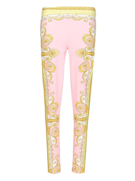 Versace Baroque Spring Printed Leggings - Rose