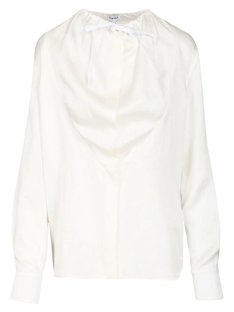 Loewe Silk Satin Blouse - White