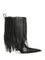 Balenciaga Avenue Fringe Ankle Boots - Black