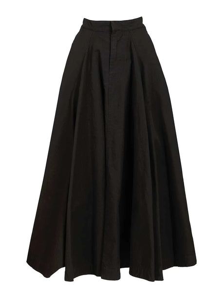 Balenciaga Godet Maxi Skirt - Black