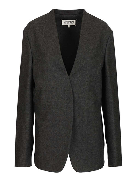 Maison Margiela Minimal Wool Jacket - Grey