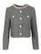 Self-Portrait Herringbone Jacket With Crystal Trim - Grey