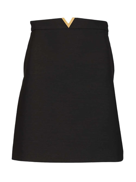 Valentino Garavani Crepe Miniskirt - Black