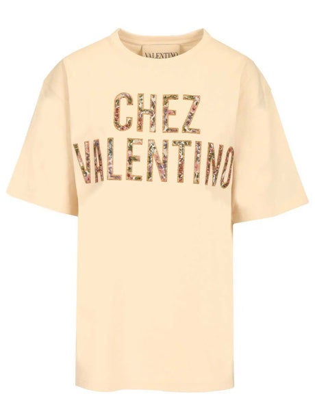 Valentino Garavani Embroidered Cotton T-Shirt - Rose