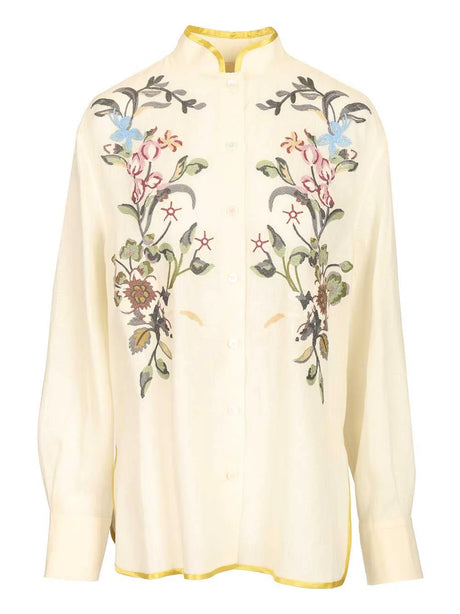 Valentino Garavani Linen Shirt With Embroidery - White