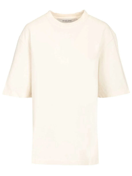 Golden Goose T-Shirt With Reverse Logo On The Back - White