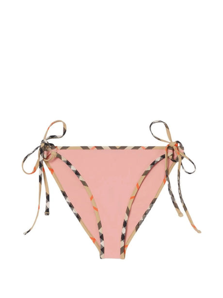 Burberry Checked Bikini Bottoms - Rose