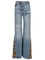 Valentino Garavani Flare Jeans With Inserts - Blue